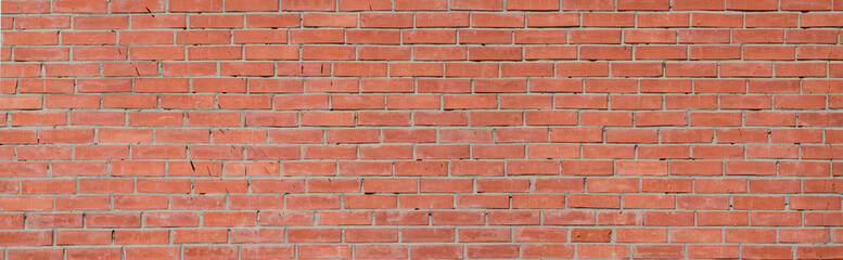 Surface texture of beige with brown concrete wall, cement pattern with cracks background with space to copy, panoramic view