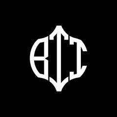 BII letter logo. BII best black ground vector image. BII Monogram logo design for entrepreneur and business.