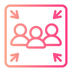 meeting point gradient icon