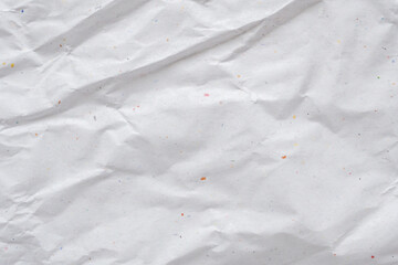 Obraz premium white crumpled and creased recycle paper texture background