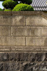 ブロック塀の背景素材