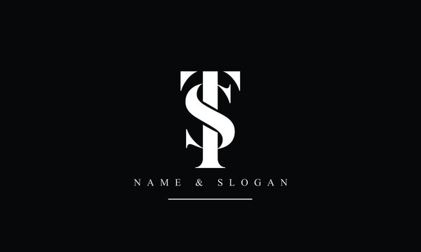 TS, ST, T, S abstract letters logo monogram
