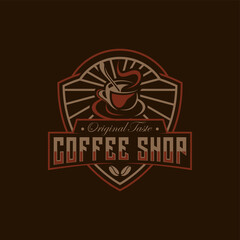  Coffe Shop Logo Design Vector Illustration Template