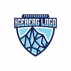 Iceberg Logo Design Vector Illustration
