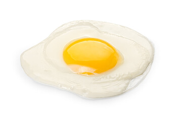 Tasty fried egg isolated on white background