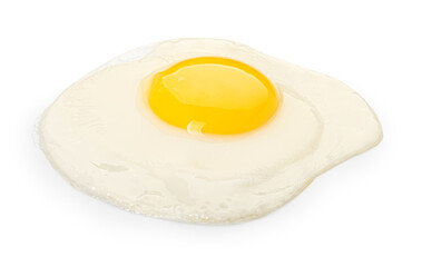 Fried egg isolated on white background