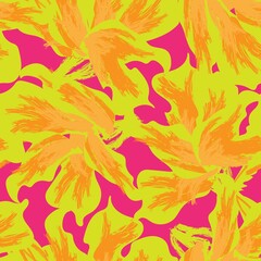 Floral Brush strokes Seamless Pattern Design