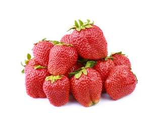 Strawberries isolated on white background with clipping path	