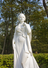 Monument to Alexandra Branitskaya in Alexandria Park in Belaya Tserkov, Ukraine - obrazy, fototapety, plakaty