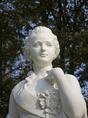 Monument to Alexandra Branitskaya in Alexandria Park in Belaya Tserkov, Ukraine - obrazy, fototapety, plakaty