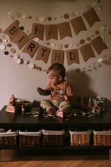 Fototapeta na wymiar First birthday of little boy