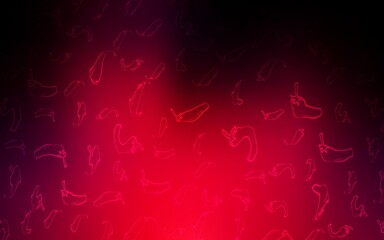 Dark Red vector background with spicy peppers.