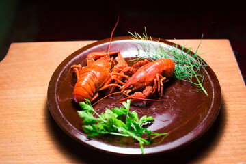 crayfish on a plate
