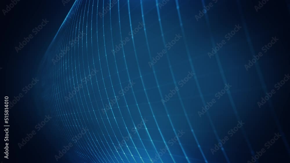Poster abstract hitech rounded plexus facets seamless loop/ 4k animation of an abstract high technology bac