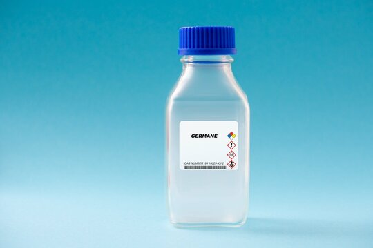 Germane dangerous poisonous gas in chemical glassware