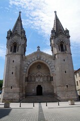 Fototapeta na wymiar Basilica in the village of Lalouvesc in Ardeche in France