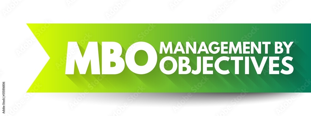 Poster mbo management by objectives - strategic approach to enhance the performance of an organization, acr
