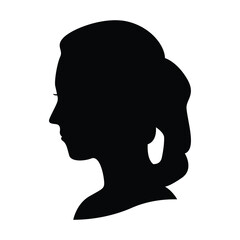Women Silhouette on white background