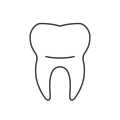 Human tooth line outline icon