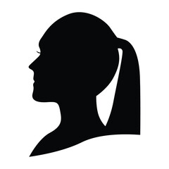 Women Silhouette on white background
