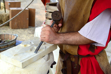 Man working stone