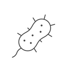 Bacteria or microbe line outline icon