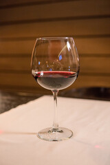 A glass of red wine
