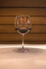 A glass of red wine