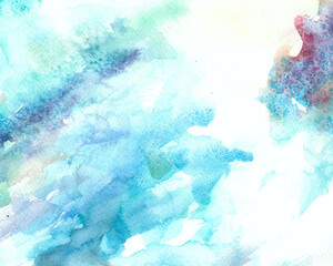 水色水彩_プールのイメージ