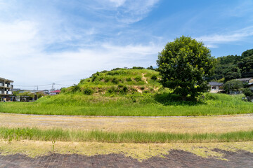 Fototapeta premium ancient tomb is in local town of Fukuoka prefecture, Japan.