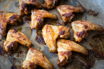 Roasted or grilled chicken wings