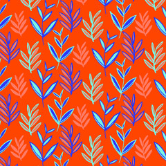 Vector pattern floral print. Bright colors pattern. For printing on fabric and paper.