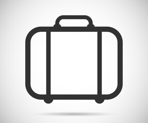Suitcase baggage vector illustration icon