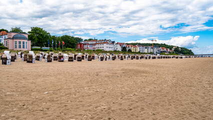 Fototapeta premium Bansin Sstrandkörbe - Usedom