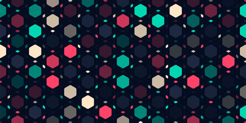 Abstract hexagon pattern art illustration