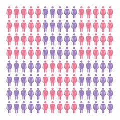 Group of people illustration concept vector,woman icon.