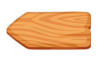 Wooden arrow board pointer signboard vector illustration isolated on white background