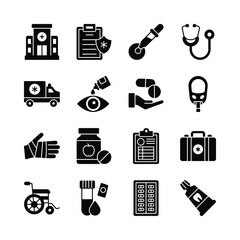 Medical Icons, Healthcare Vector, Hospital Collection Set.