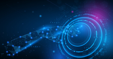 Abstract hi tech. Abstract digital background with technology. Vector abstract technology.	