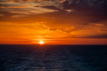 Sunset over the mediterranean