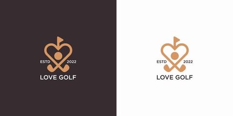 Love golf logo vintage retro