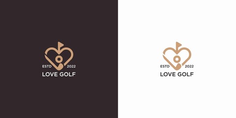 Love golf logo vintage retro