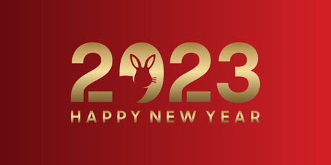 Happy chinese new year 2023 year of the zodiac sign rabbit,