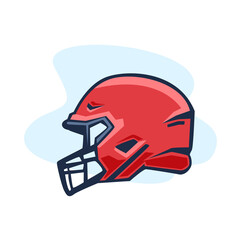 Football helmet sport illustration