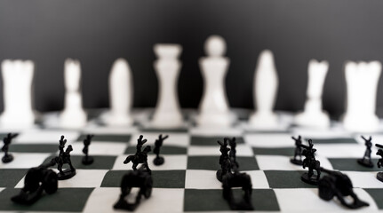 battle in the field of chess. human emotional states