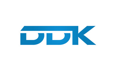 Connected DDK Letters logo Design Linked Chain logo Concept