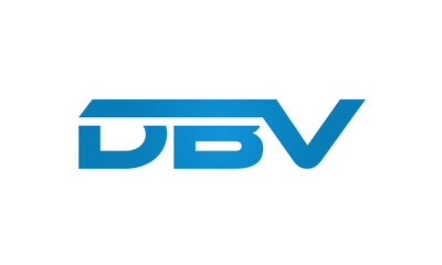 Connected DBV Letters logo Design Linked Chain logo Concept