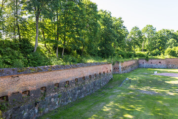 Fototapeta na wymiar Boyen Fortress. Former Prussian fortress used during WWI and WWII. Gizycko, Poland, 11 June 2022