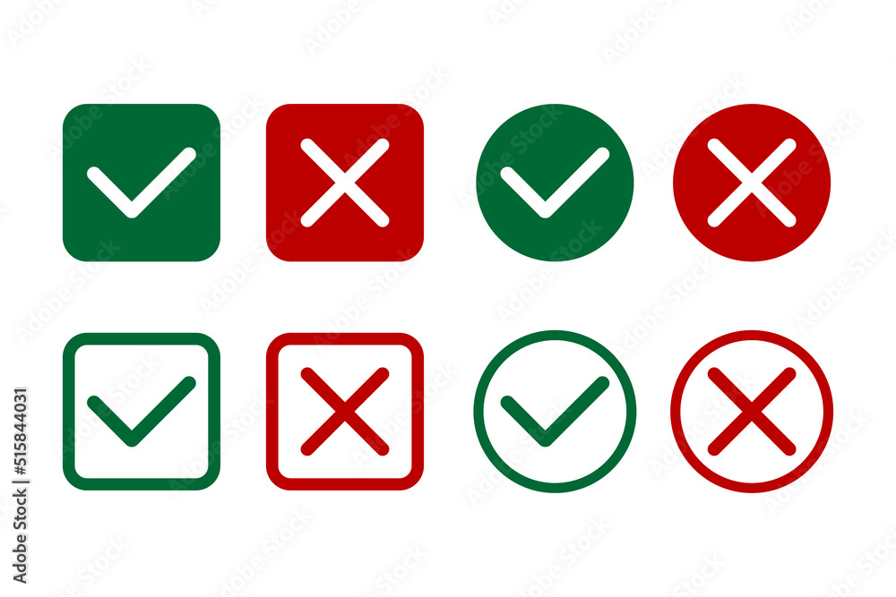Poster set checkbox icon isolated on white background. vector