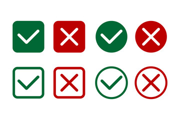 Set checkbox icon isolated on white background. Vector